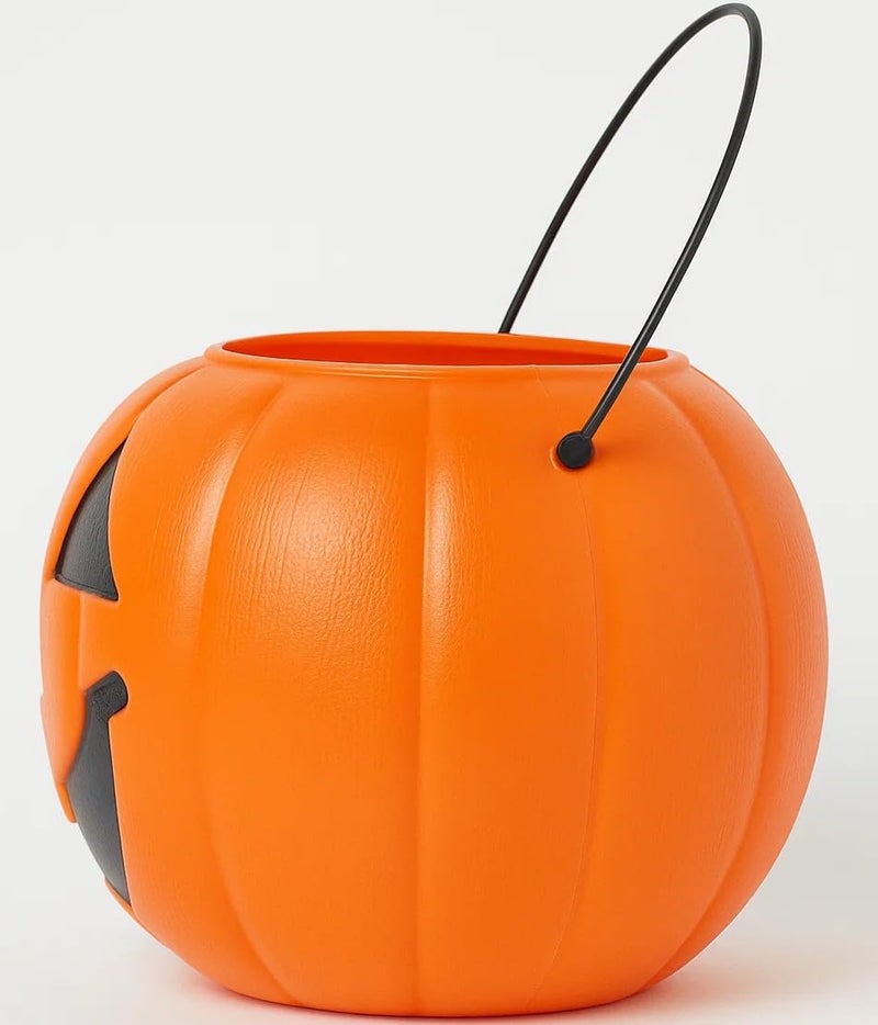 General Foam Plastics Halloween Pumpkin Jack O' Lantern Candy Bucket (Orange) 8" | Trick or Treat Bucket - Image 2